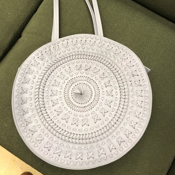 Anthropologie Handbags - grey circle bag | anthropologie